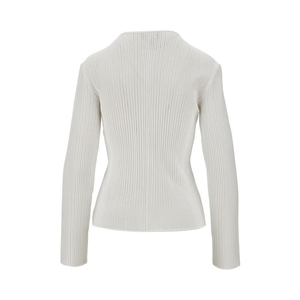 Cardigan full-zip in tessuto ottoman