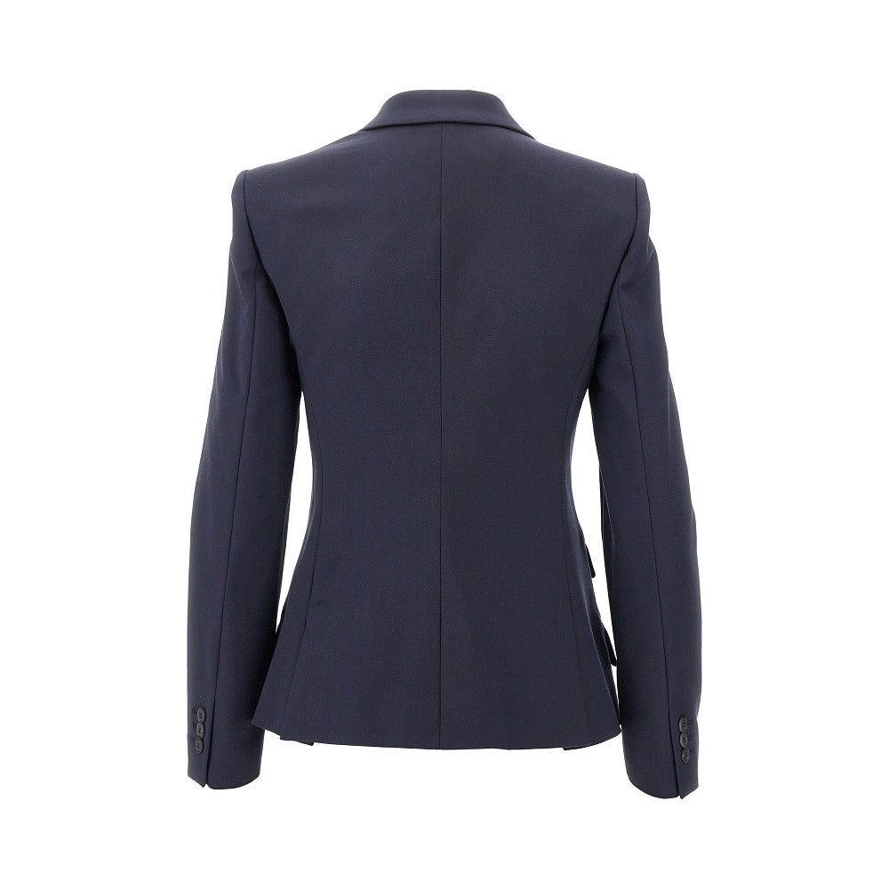 Blazer monopetto in misto cotone stretch