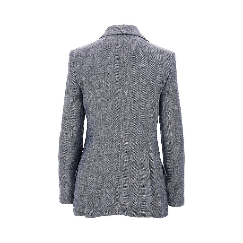Linen double-breasted jacket