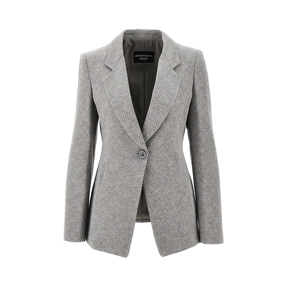 ICON chevron viscose-blend jacket