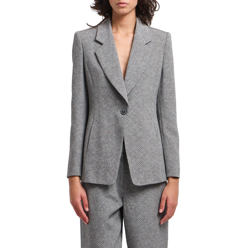 ICON chevron viscose-blend jacket