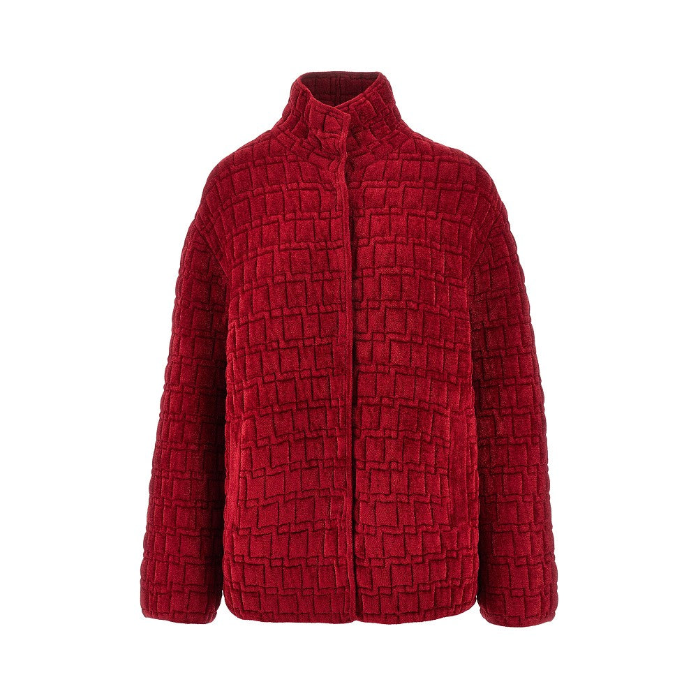 Embossed jacquard chenille jacket