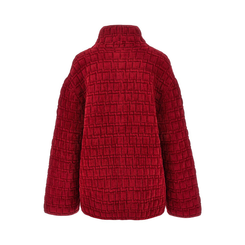 Embossed jacquard chenille jacket