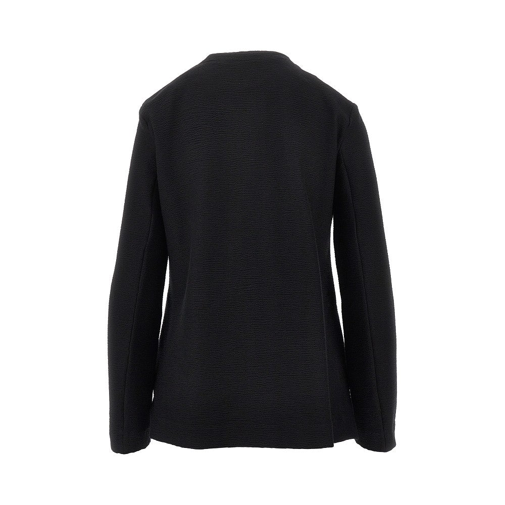 Embossed cotton-blend jacket