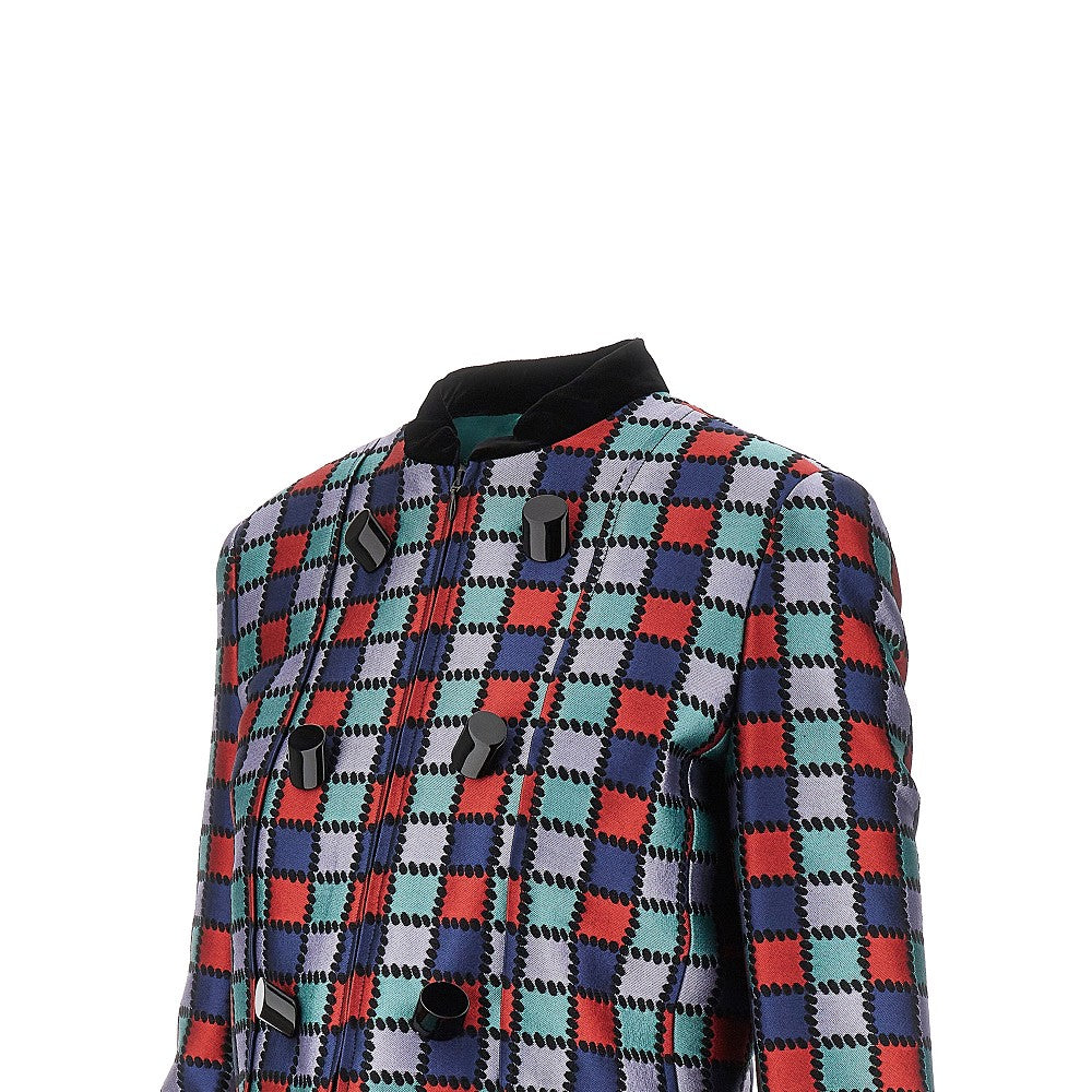 Jacquard wool-blend jacket