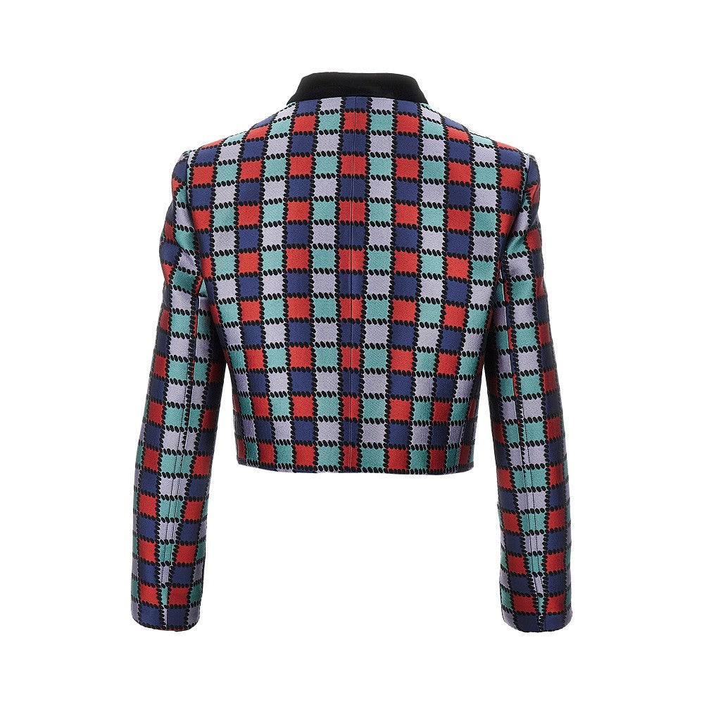 Jacquard wool-blend jacket