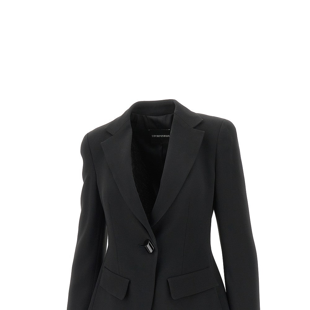 Giacca monopetto in cady crepe