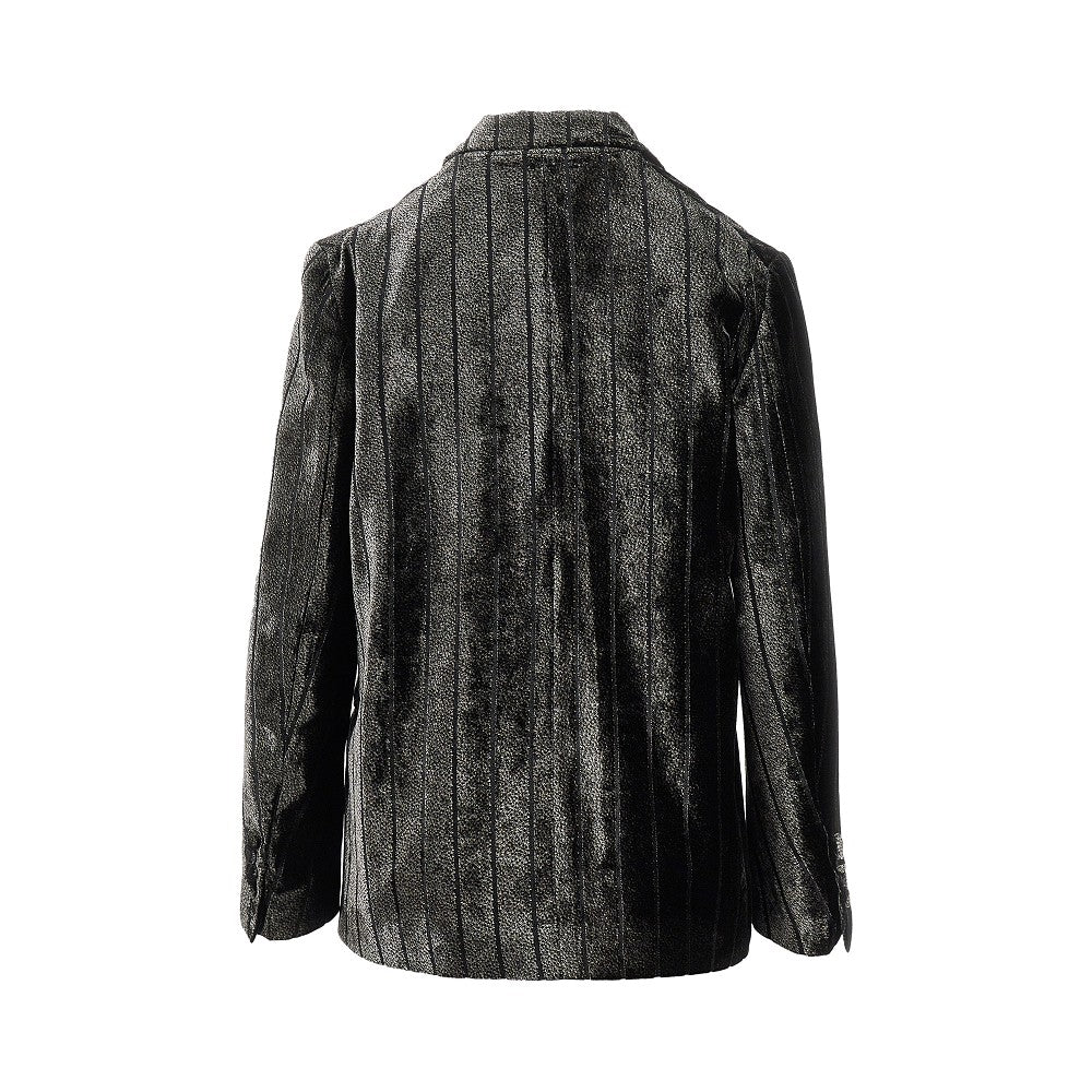 Blazer doppiopetto in velluto gessato