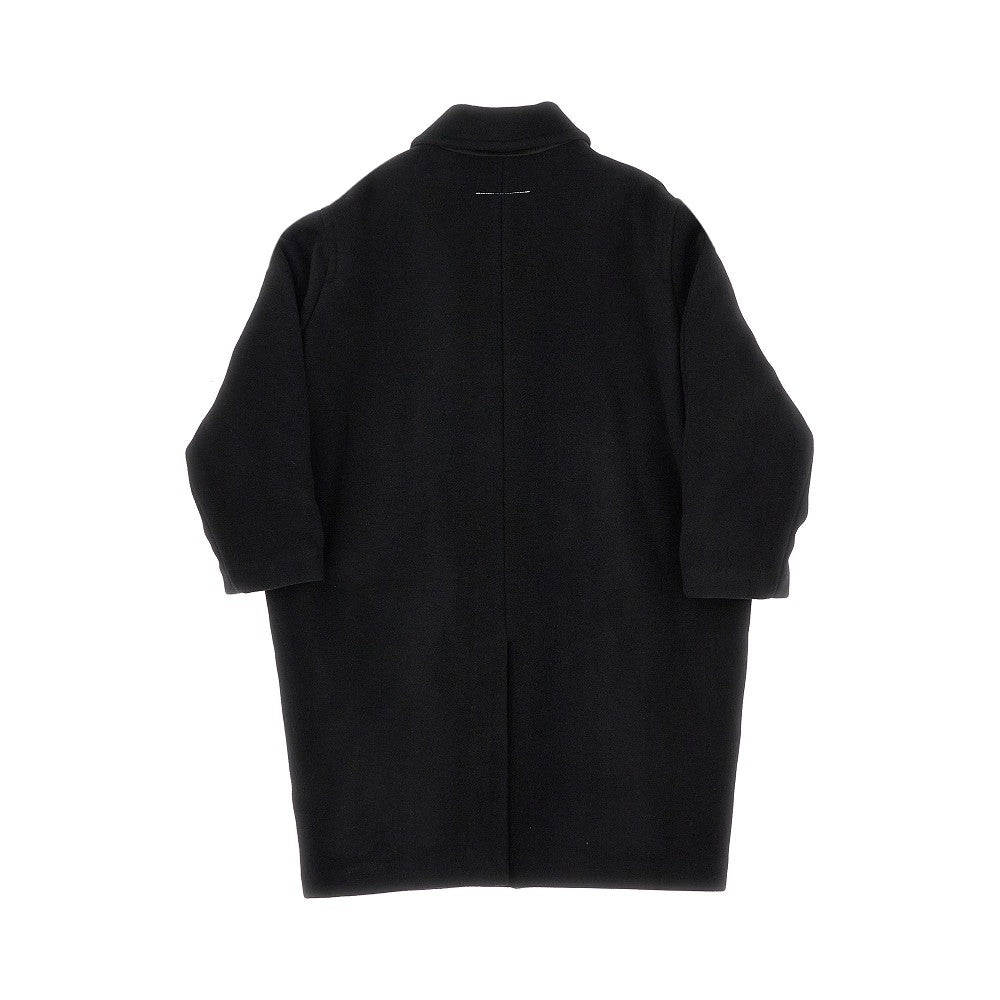 Wool-blend oversized coat