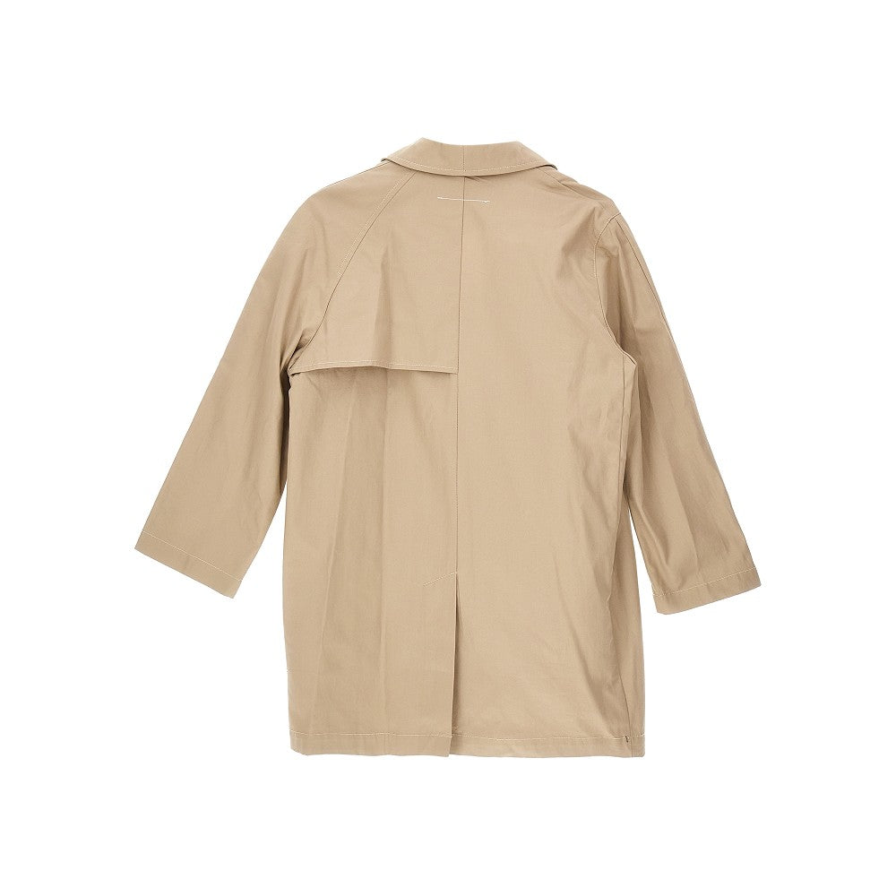 Trench doppiopetto in gabardine