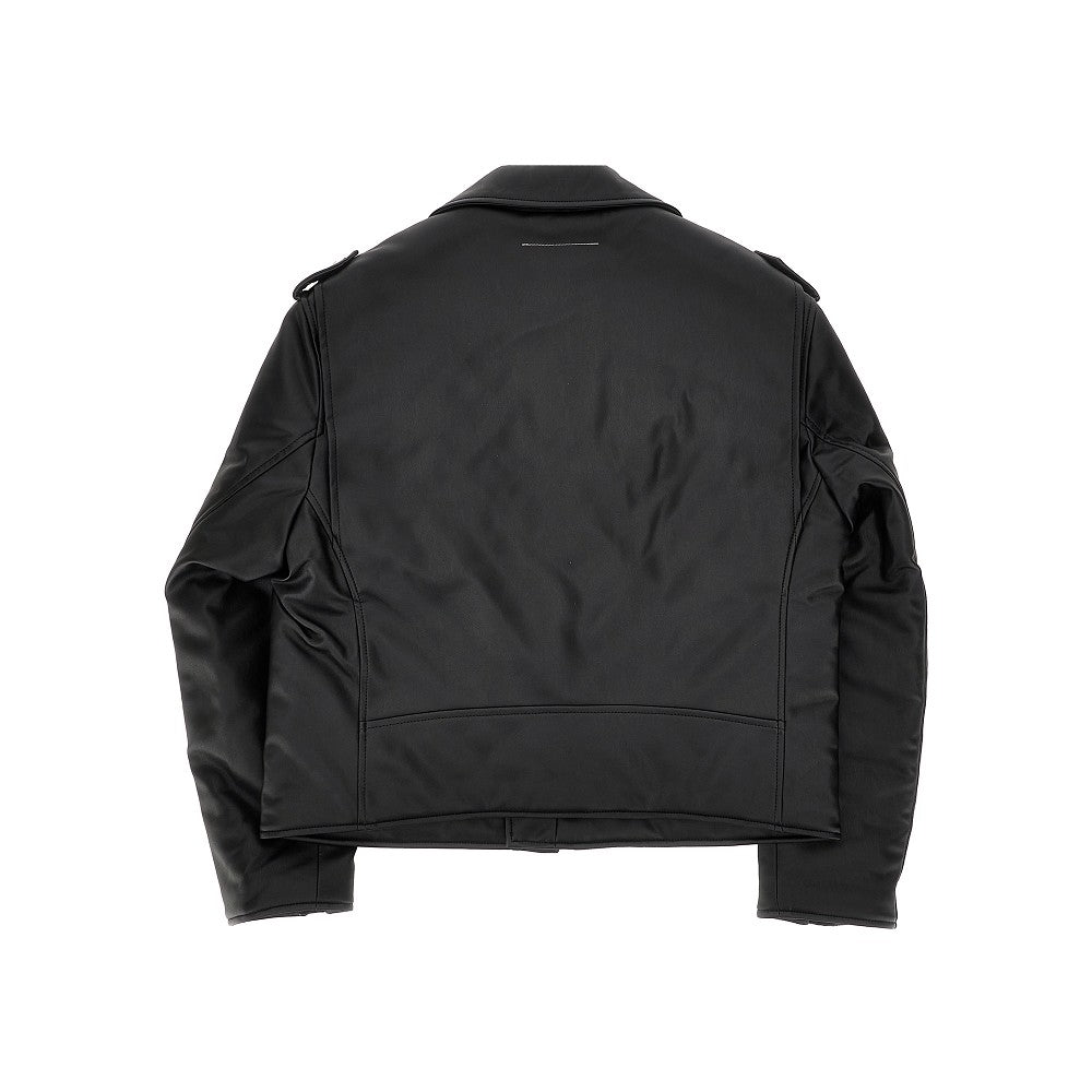 Faux leather biker jacket