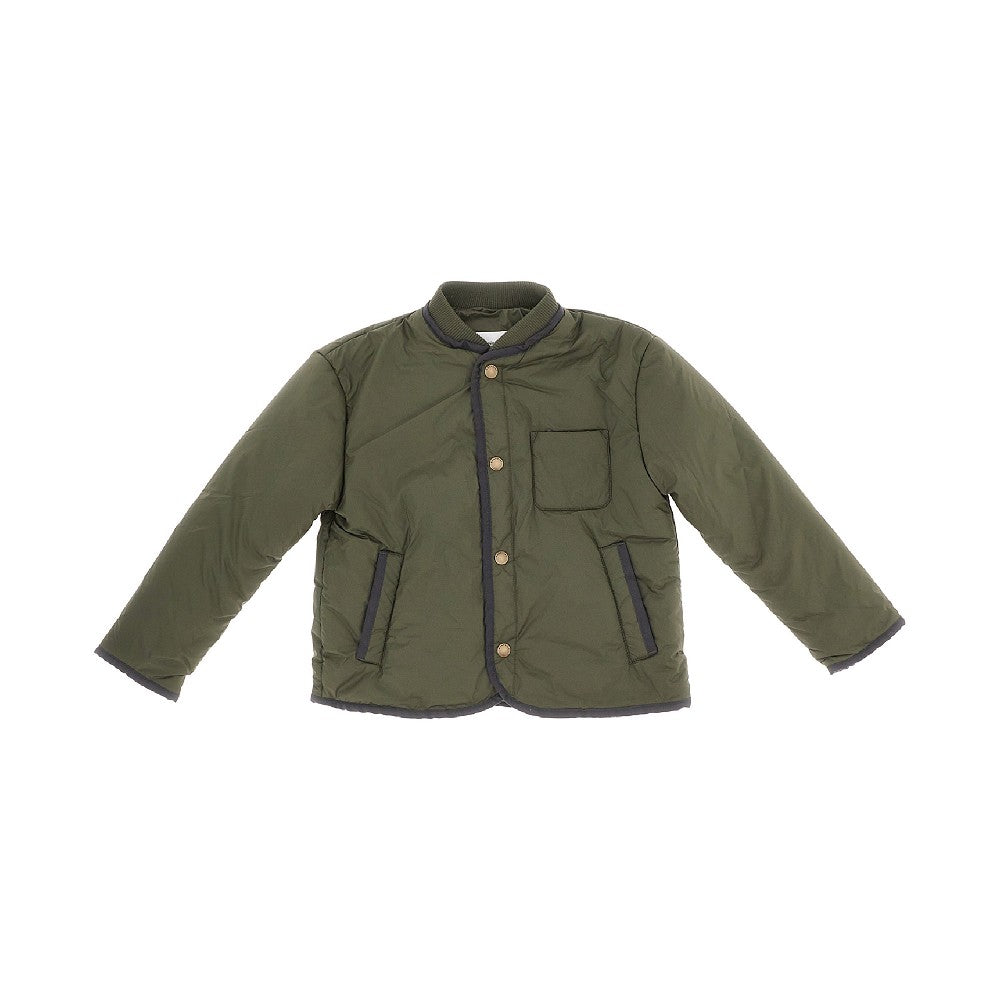 Water-resistant mouliné twill down jacket