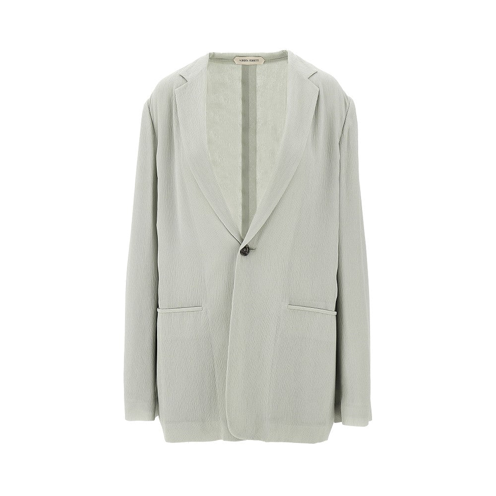 Crepe single-breasted jacket