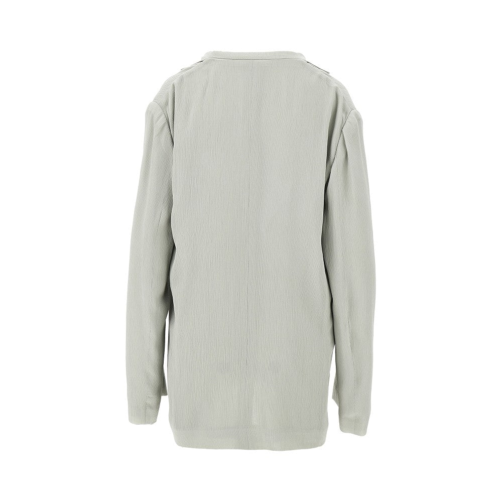 Crepe single-breasted jacket