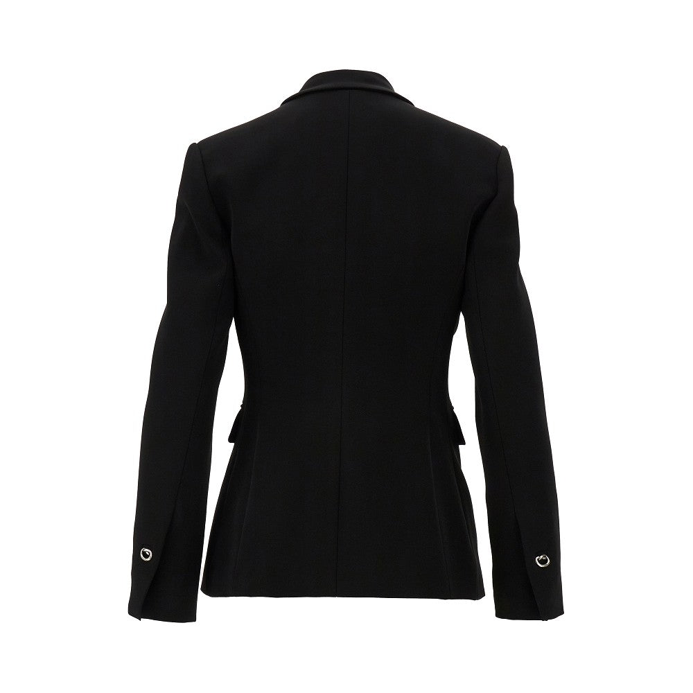 Stretch cady double-breasted jacket