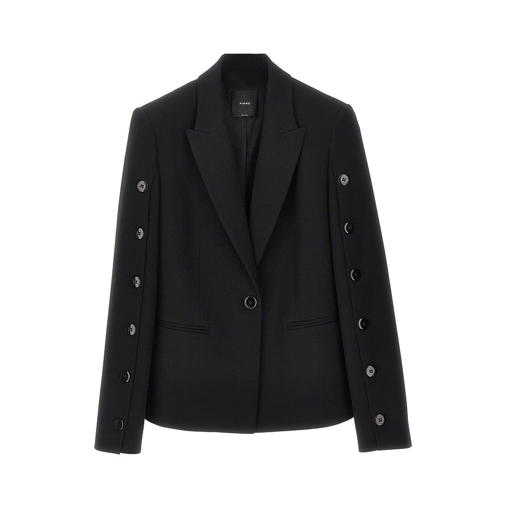 Blazer monopetto con bottoni sulle maniche