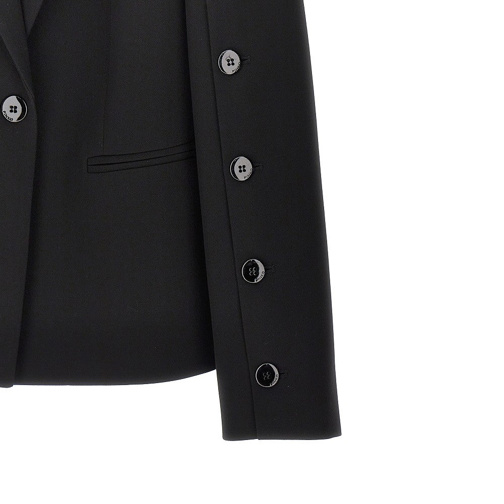 Blazer monopetto con bottoni sulle maniche