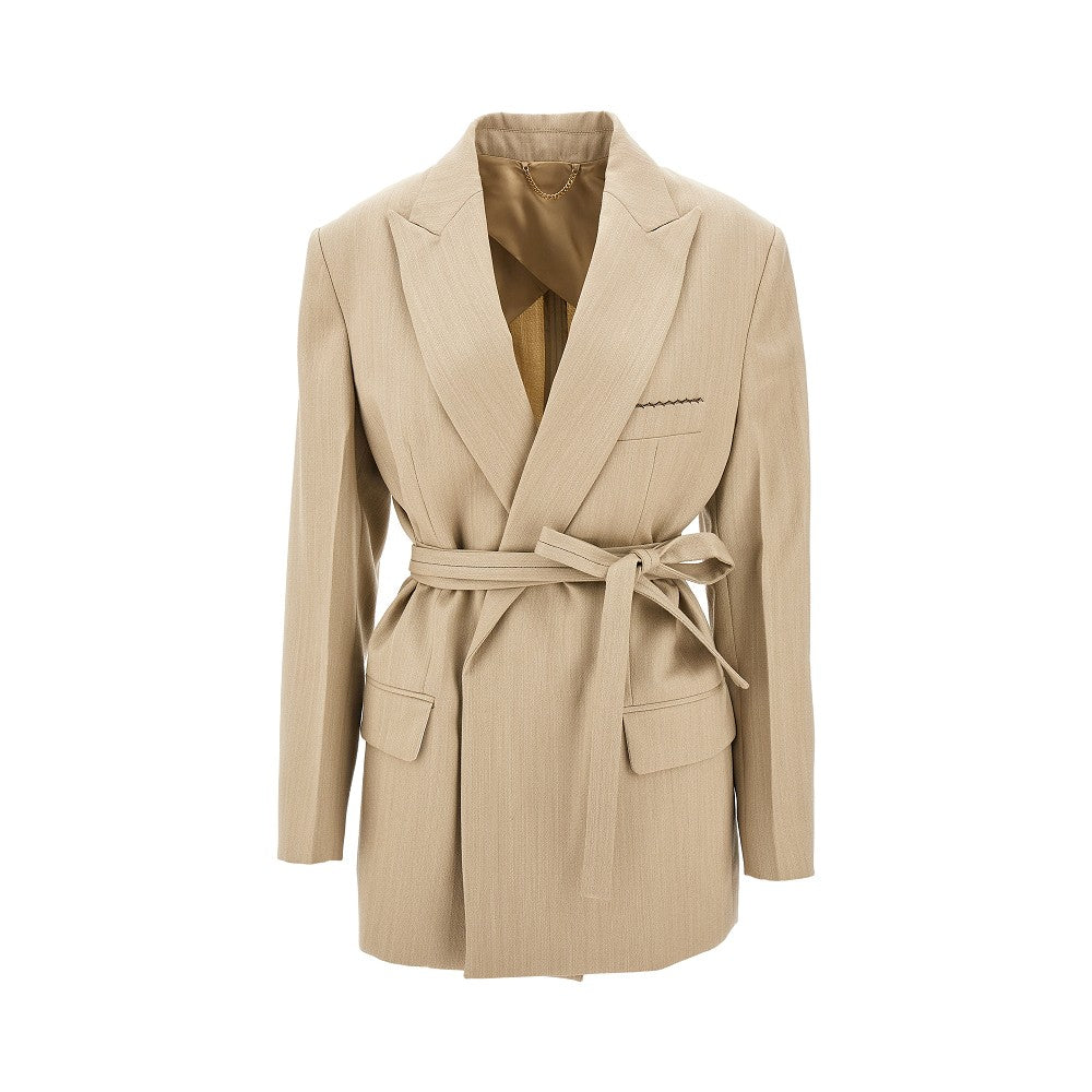 Belted tailored jacket