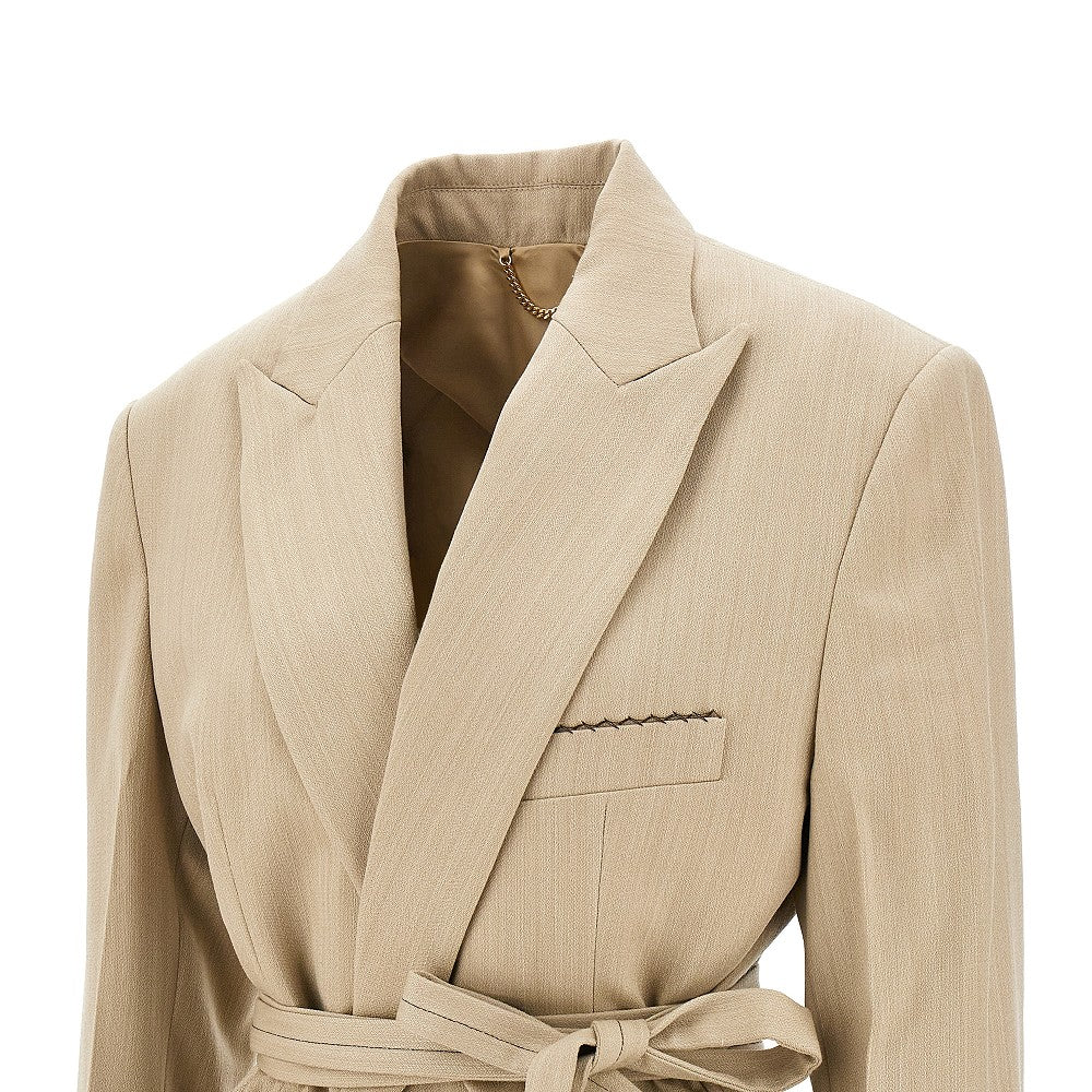Belted tailored jacket