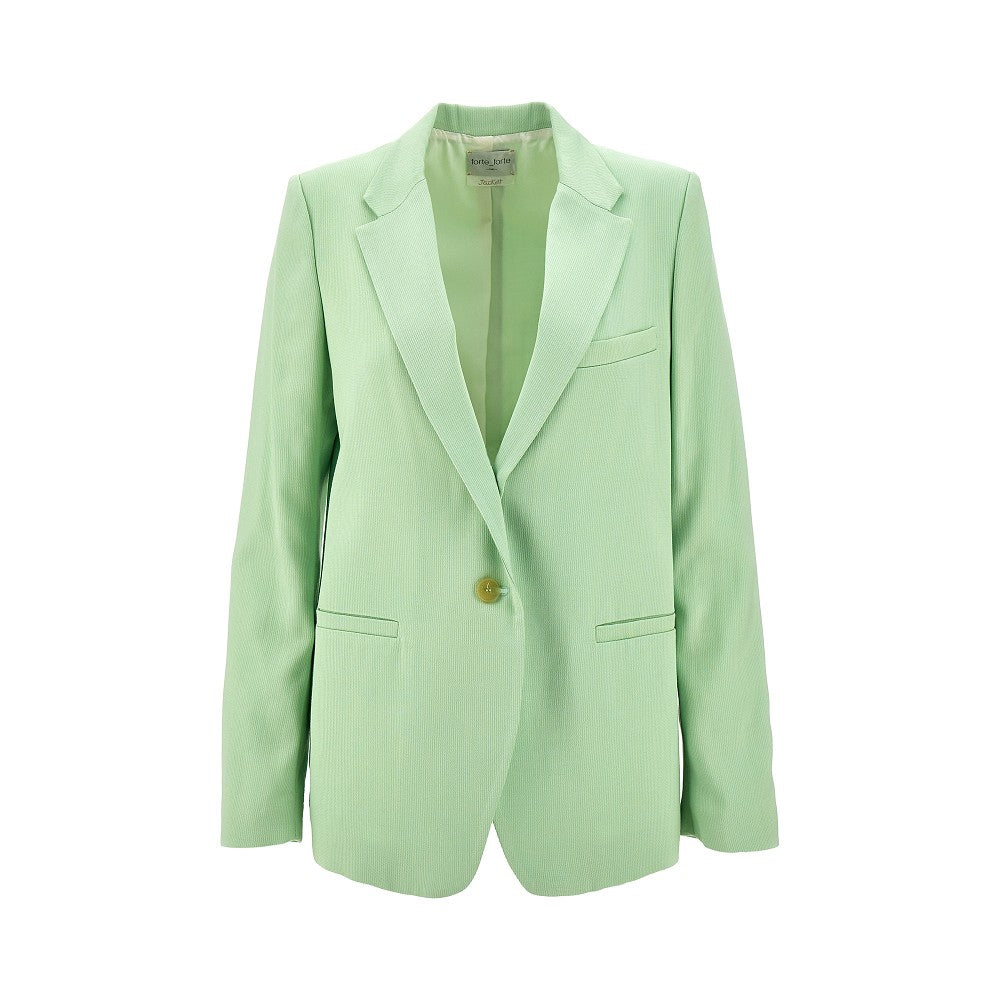 Viscose-blend single-breasted jacket