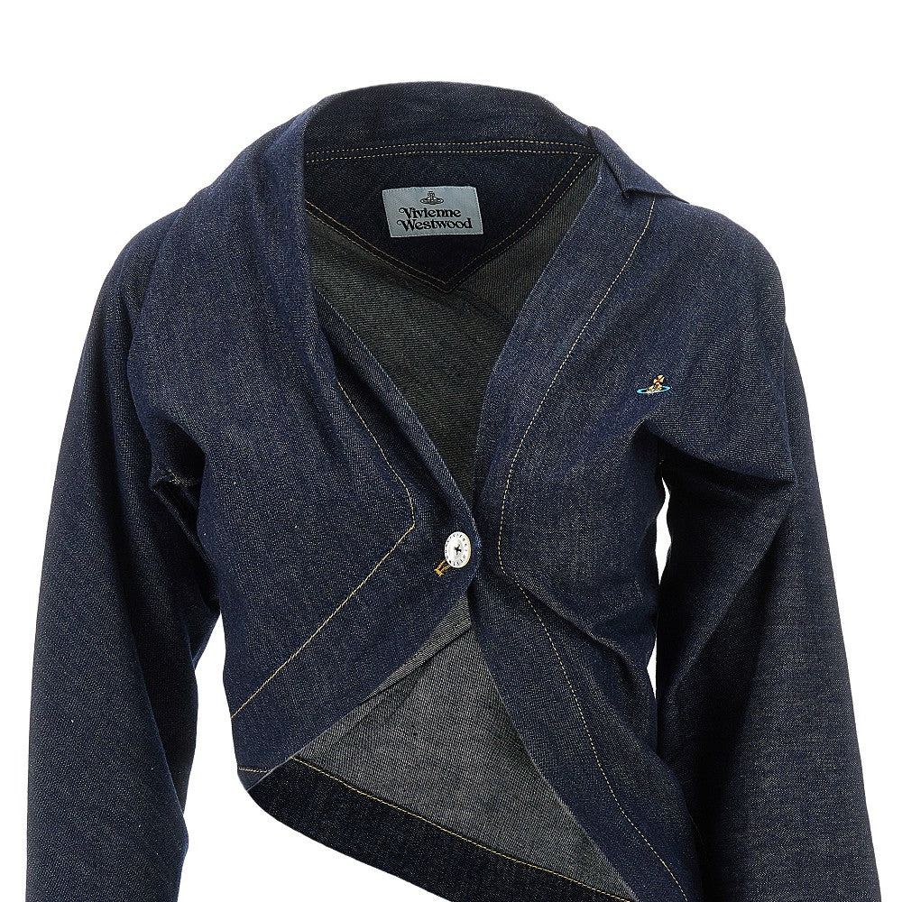 'Natalia' chambray draped shirt