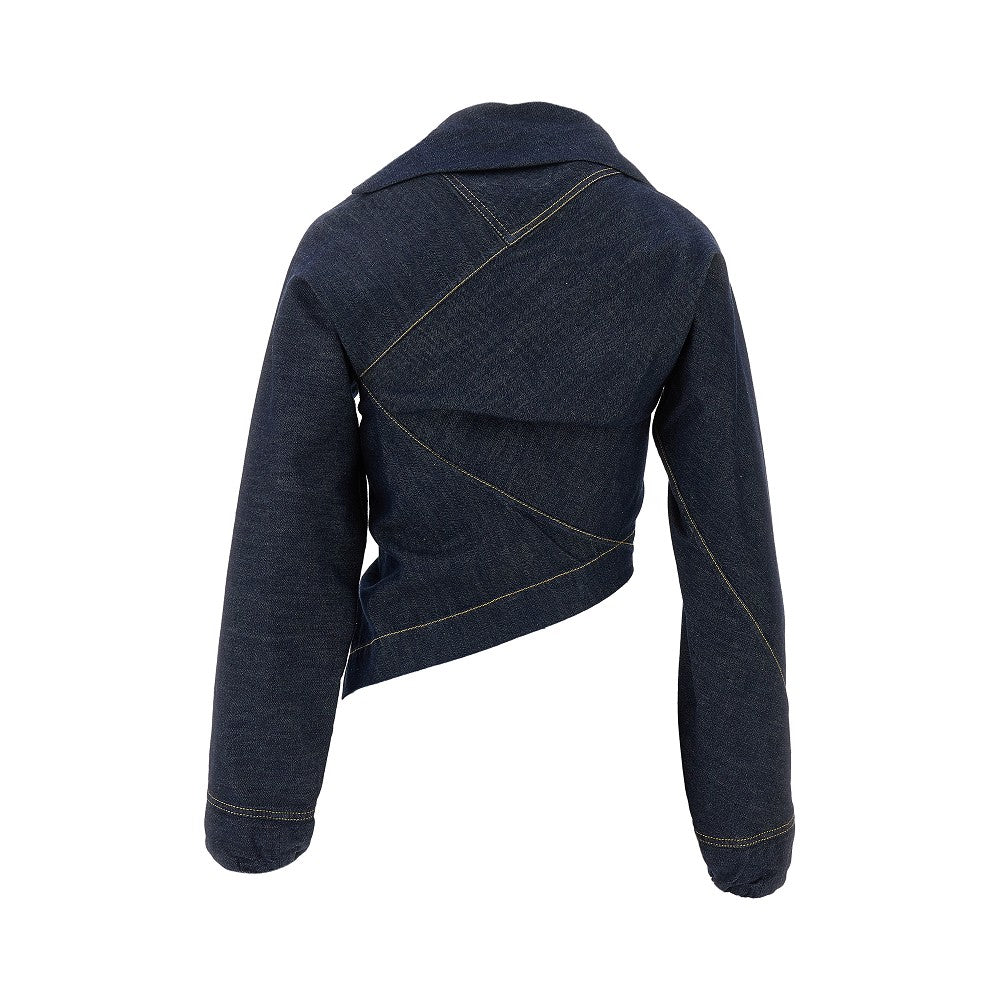 'Natalia' chambray draped shirt