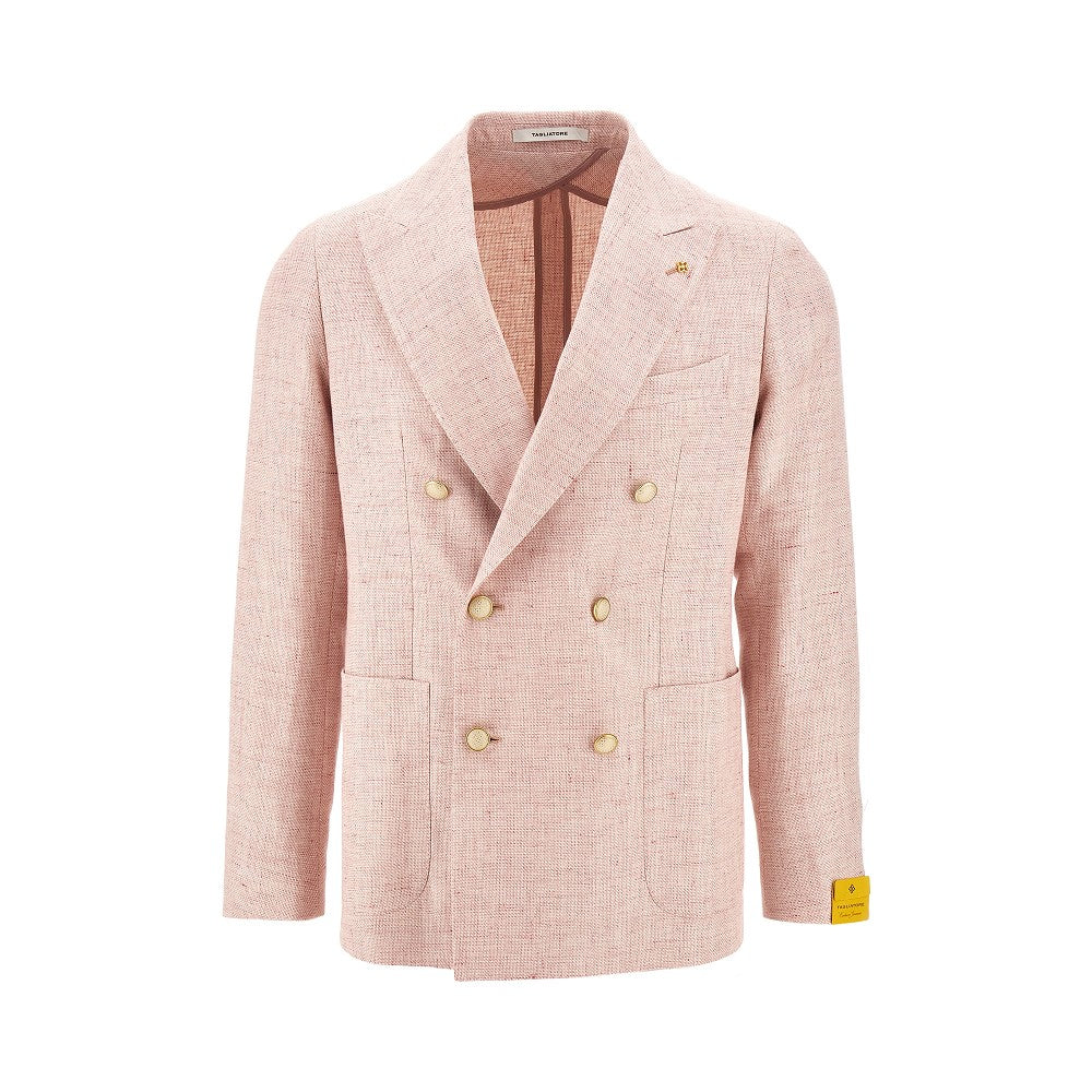 Blazer doppiopetto in lino e cotone