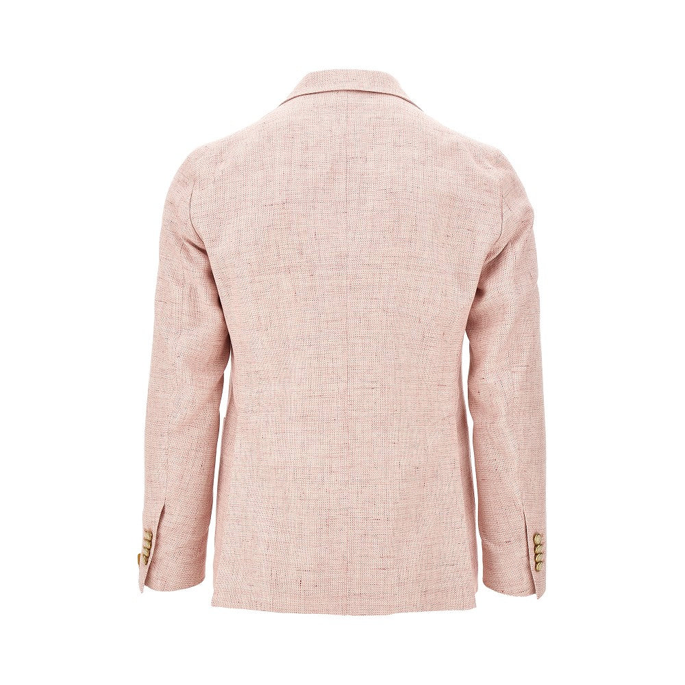 Blazer doppiopetto in lino e cotone