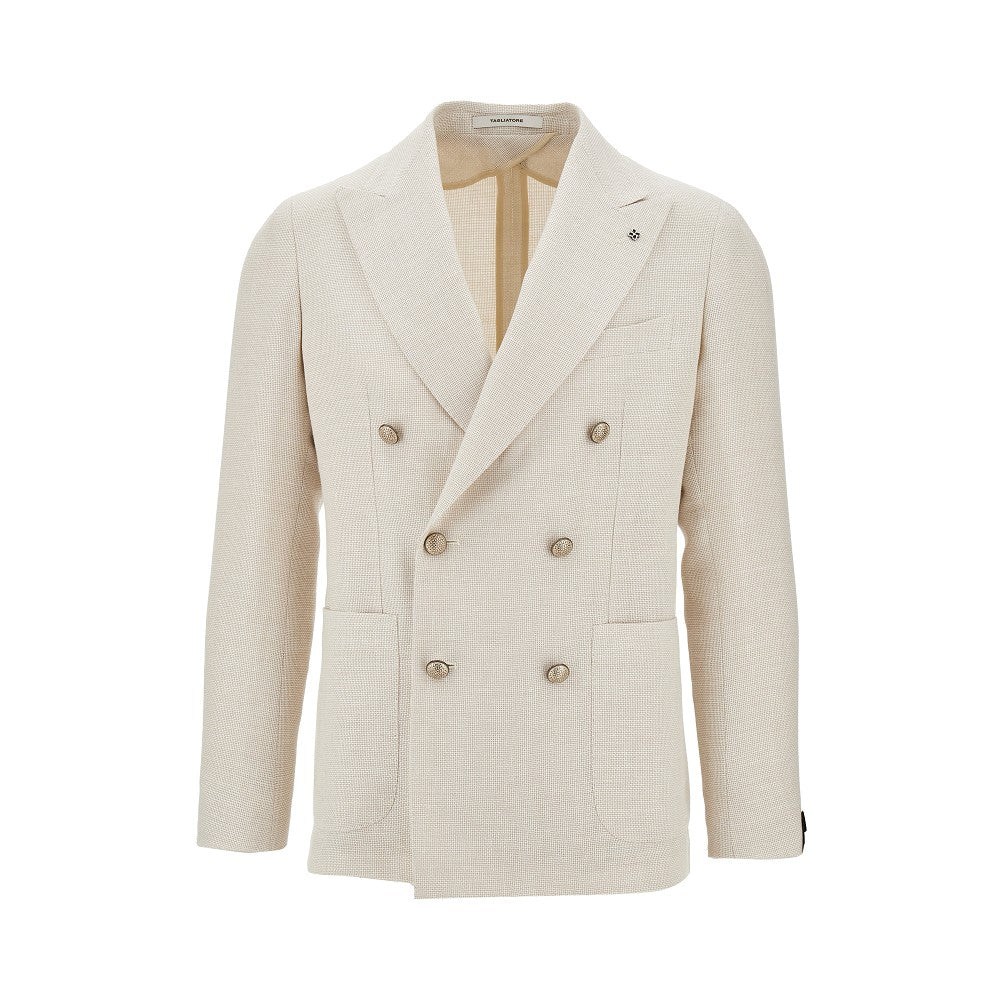 Tweed double-breasted blazer