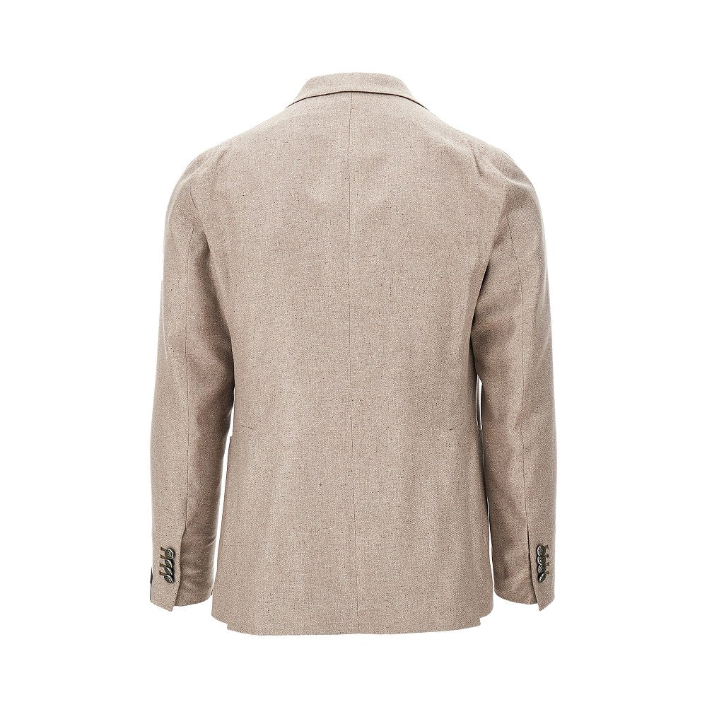 Silk tweed double-breasted blazer