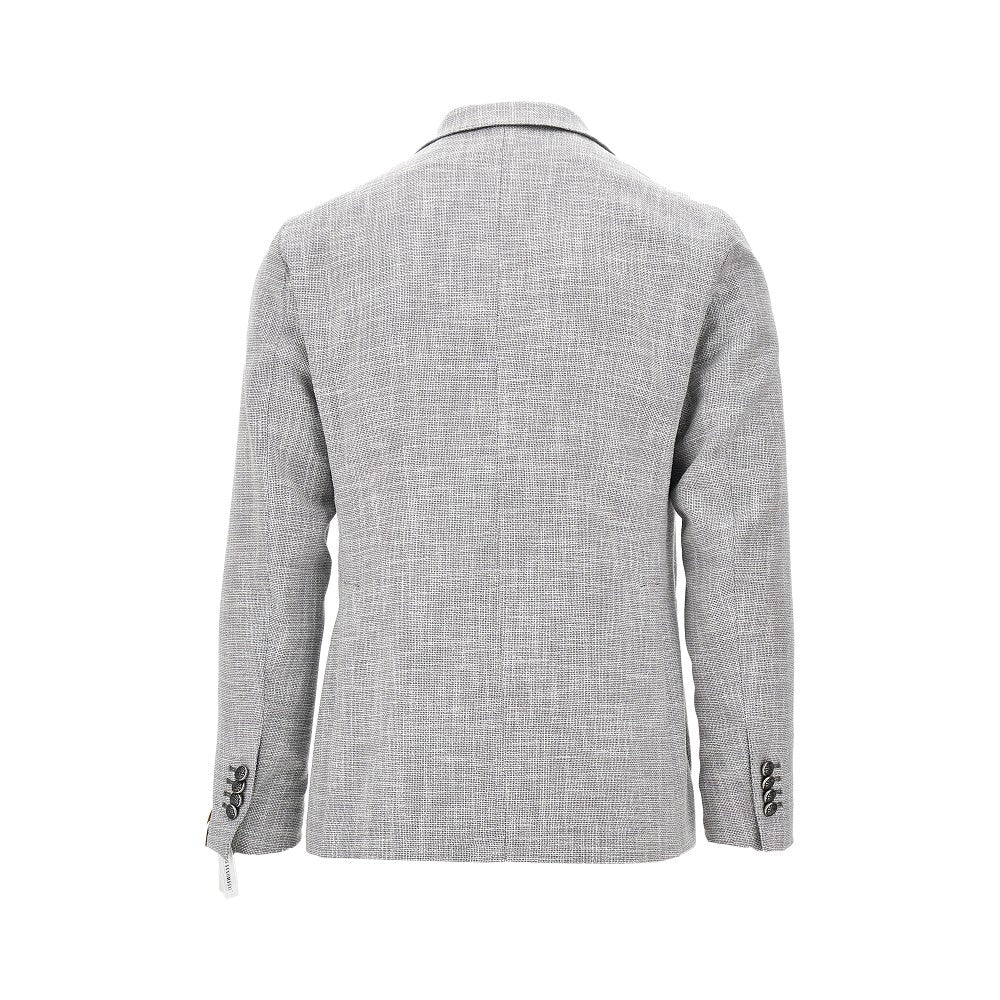 Mélange tweed double-breasted blazer