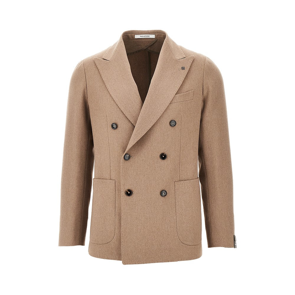 Camelhair double-breasted blazer