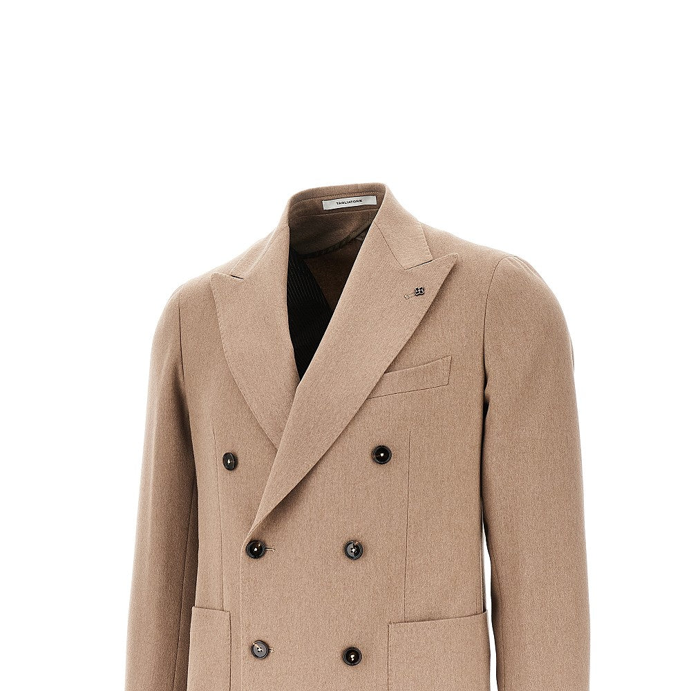 Camelhair double-breasted blazer