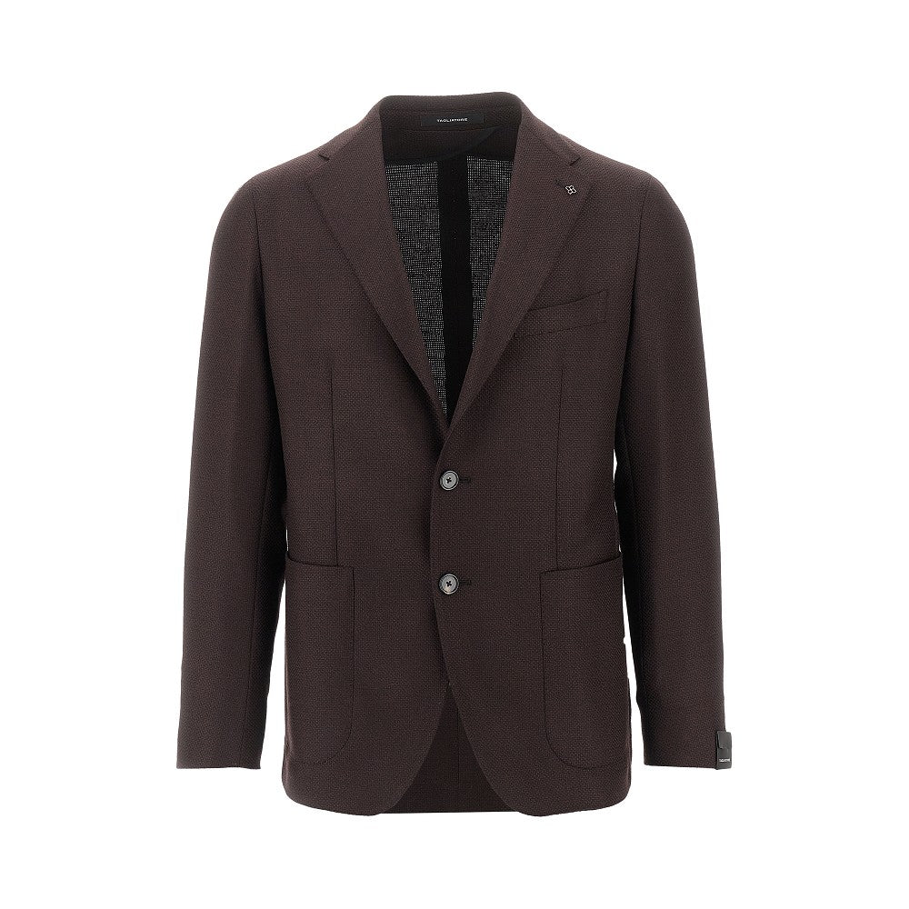 Super 100's virgin wool single-breasted jacke