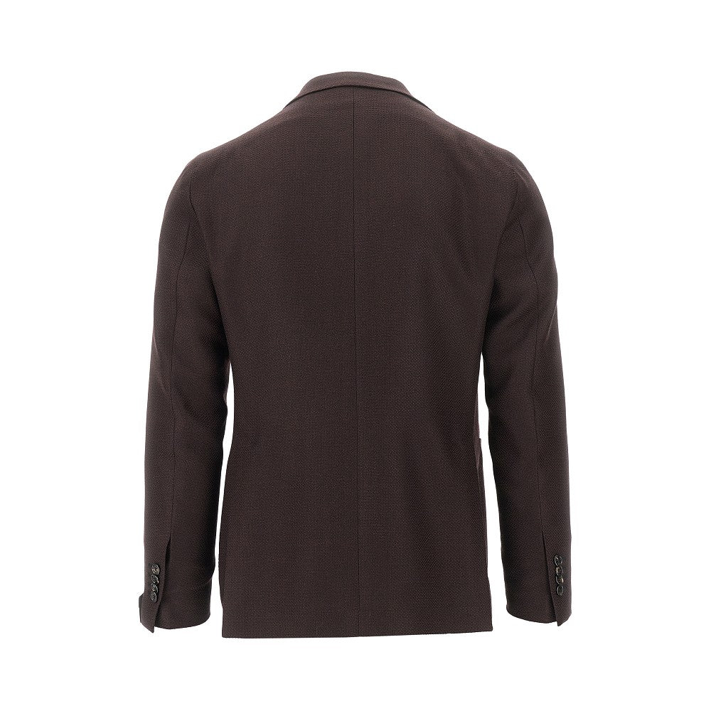 Super 100's virgin wool single-breasted jacke