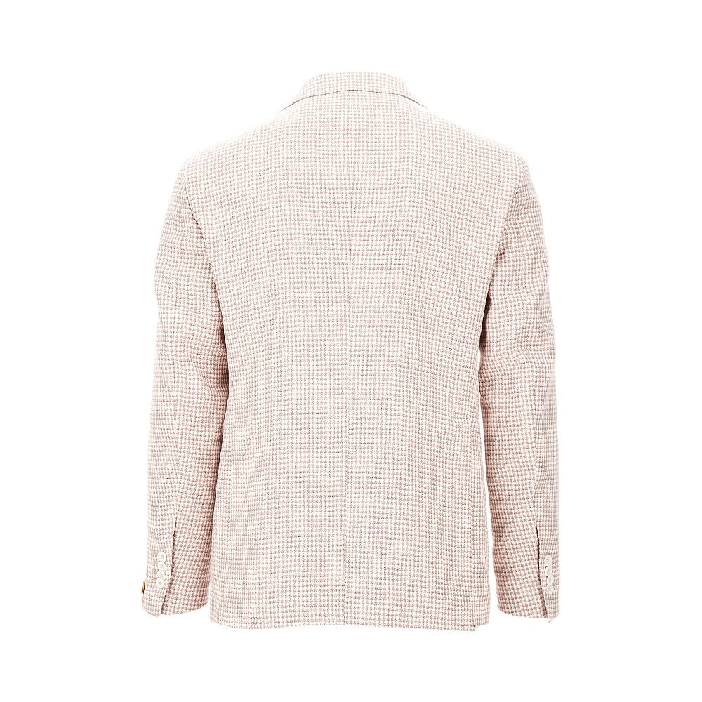Houndstooth single-breasted jacket