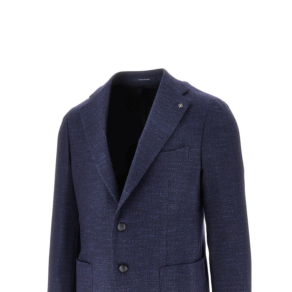 Tweed single-breasted jacket