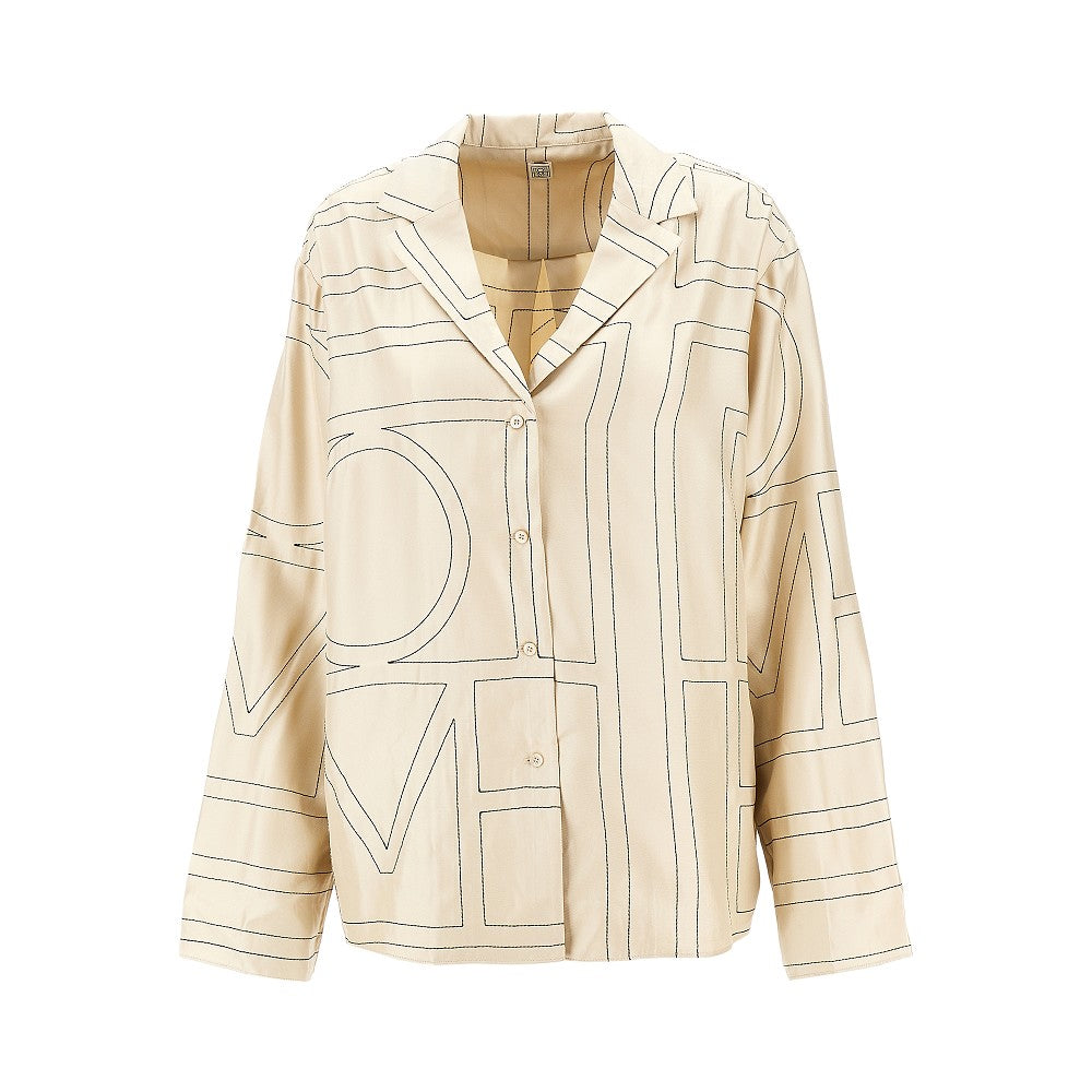 Camicia pyjama in seta Monogram