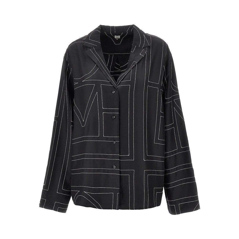 Camicia pyjama in seta Monogram