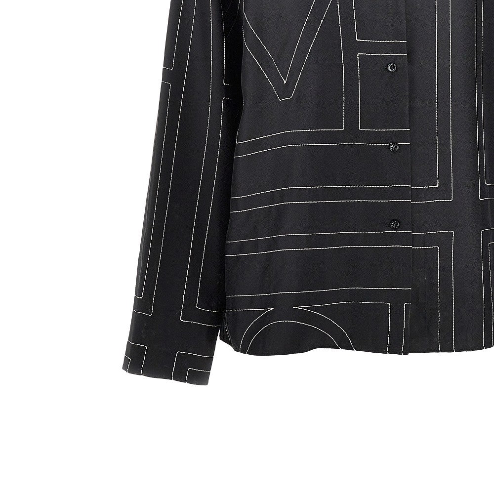 Camicia pyjama in seta Monogram