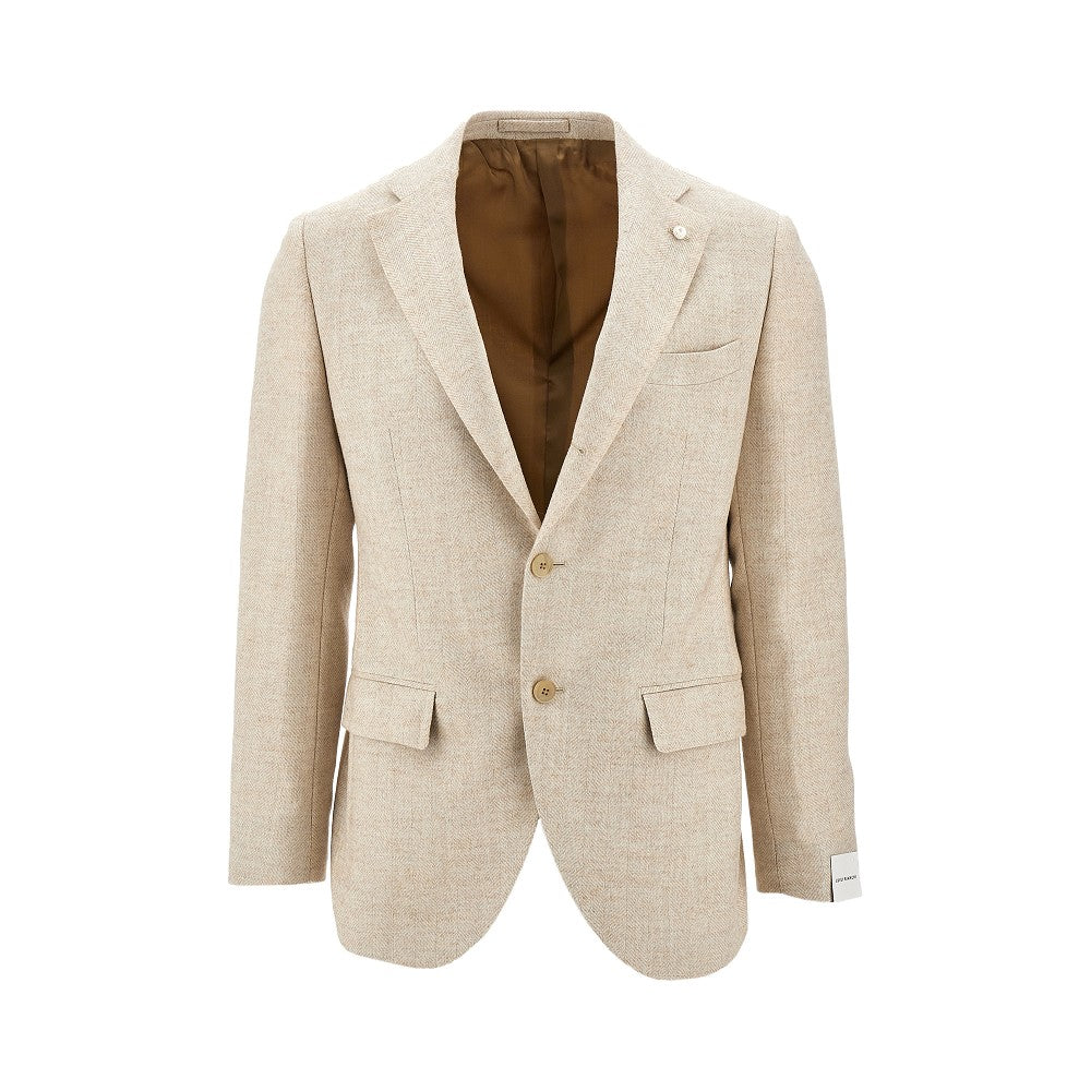 Tweed single-breasted tailored jacket