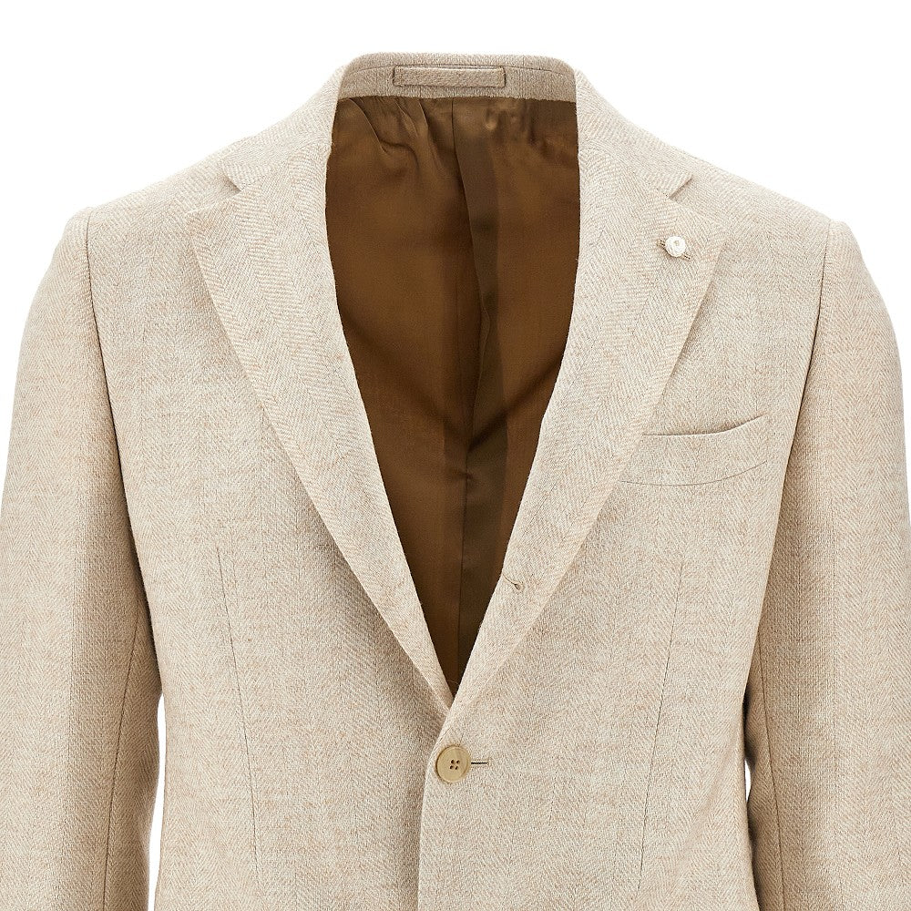 Tweed single-breasted tailored jacket