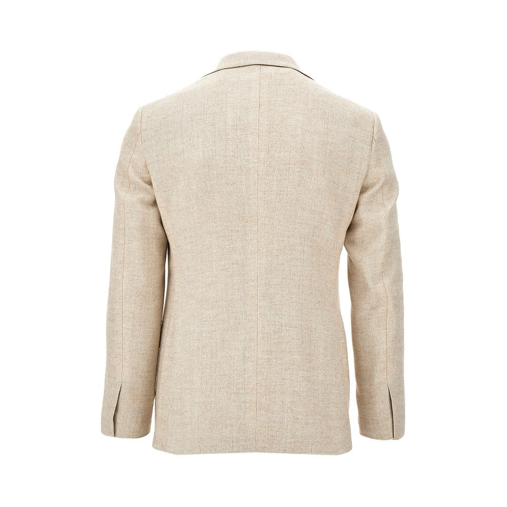 Tweed single-breasted tailored jacket