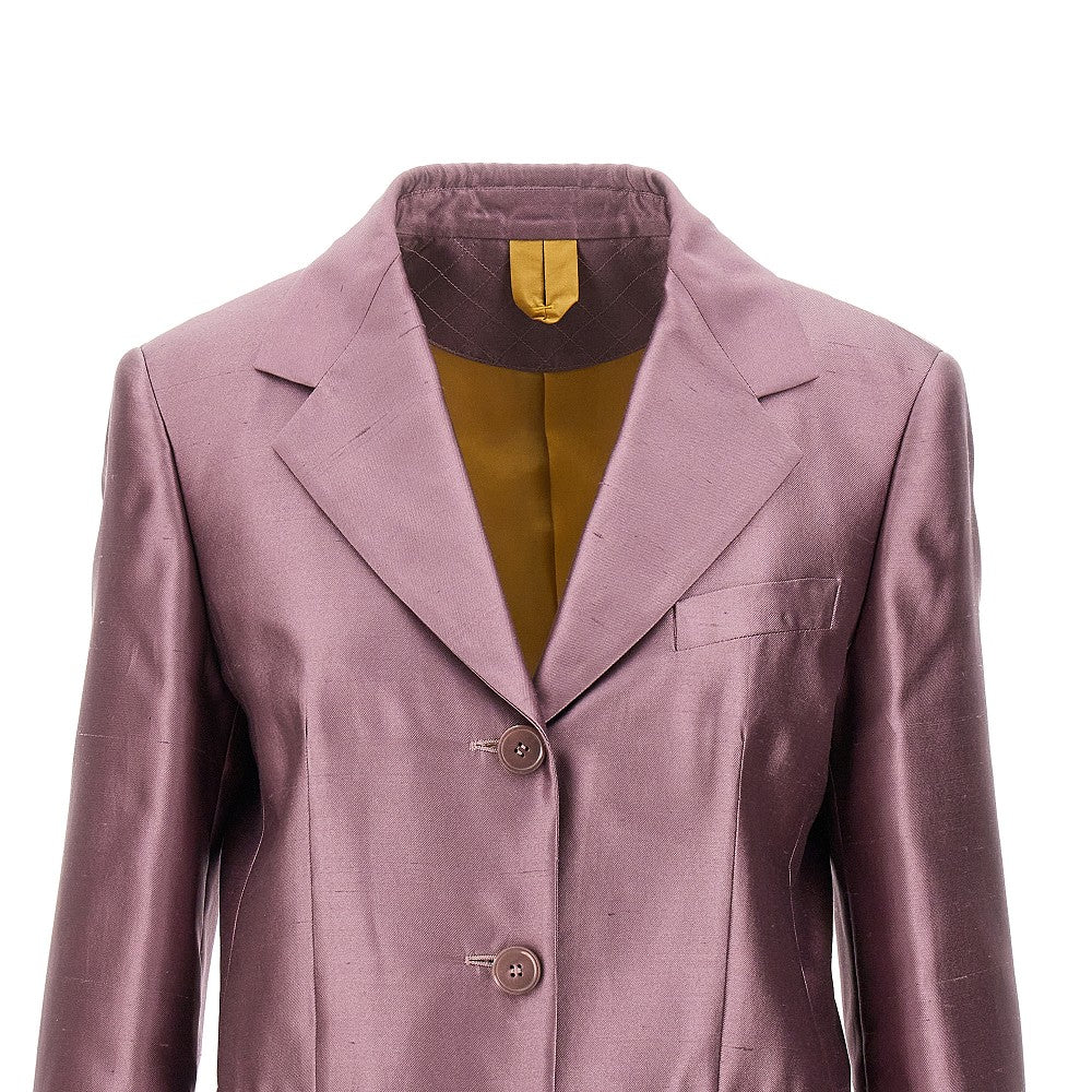 Shantung single-breasted jacket