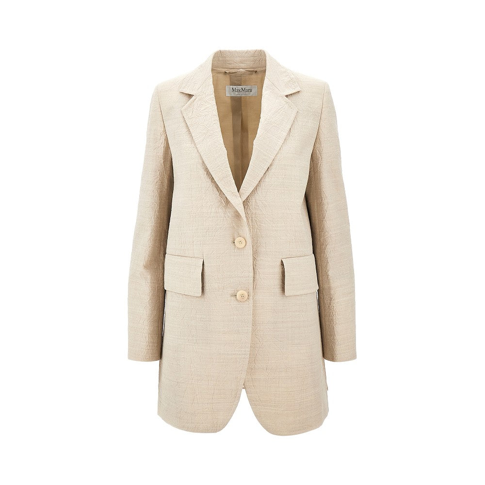 Creased effect wool jacket
