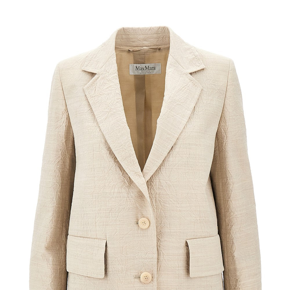 Creased effect wool jacket