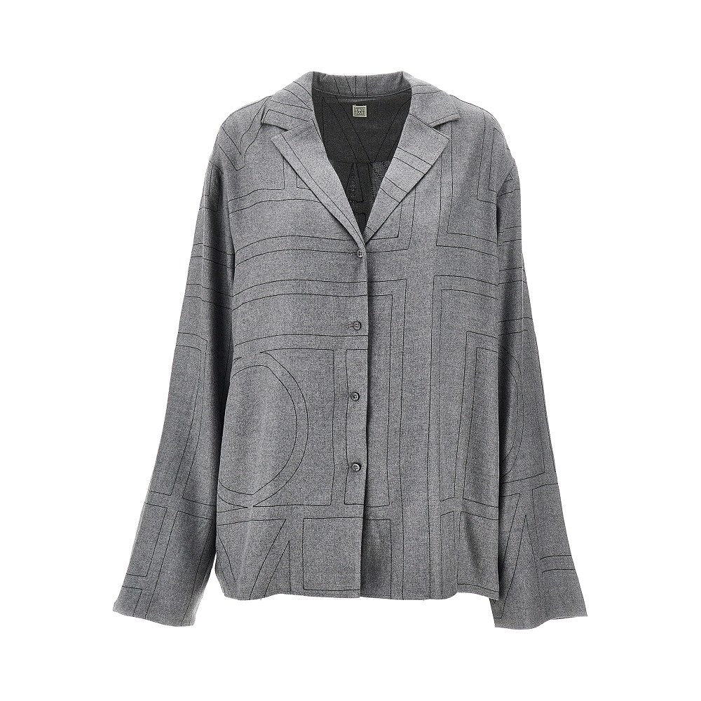 Camicia pyjama in twill Monogram