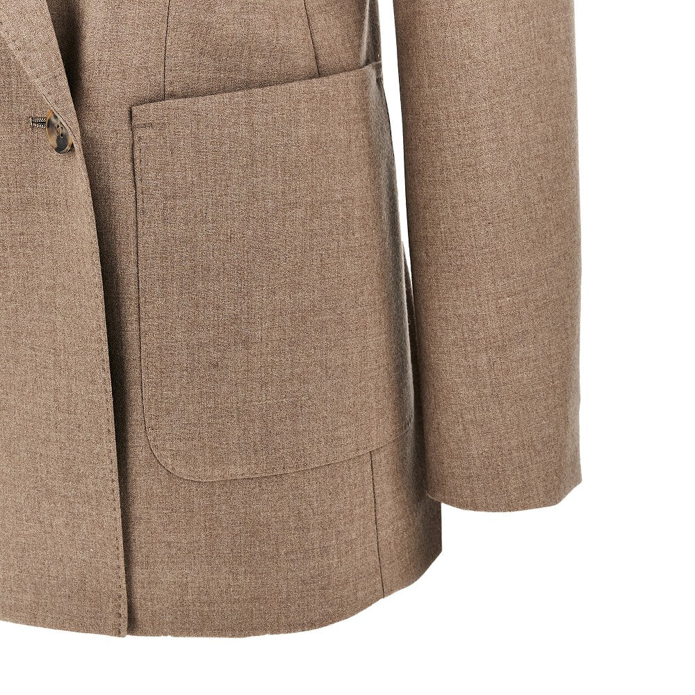 Cashmere tailored double-breasted jacket