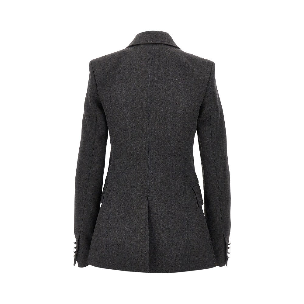 Single-breasted jacket with jewelled buttons