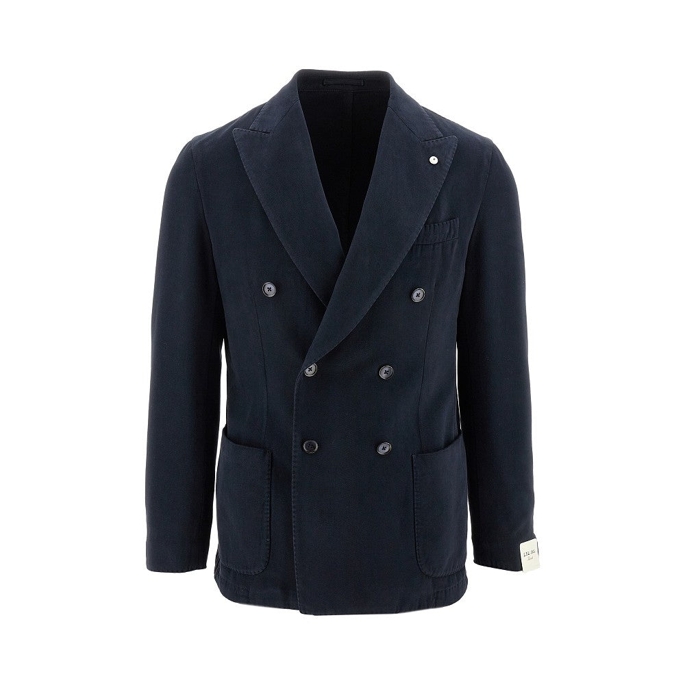 Tailored double-breated twill jacket
